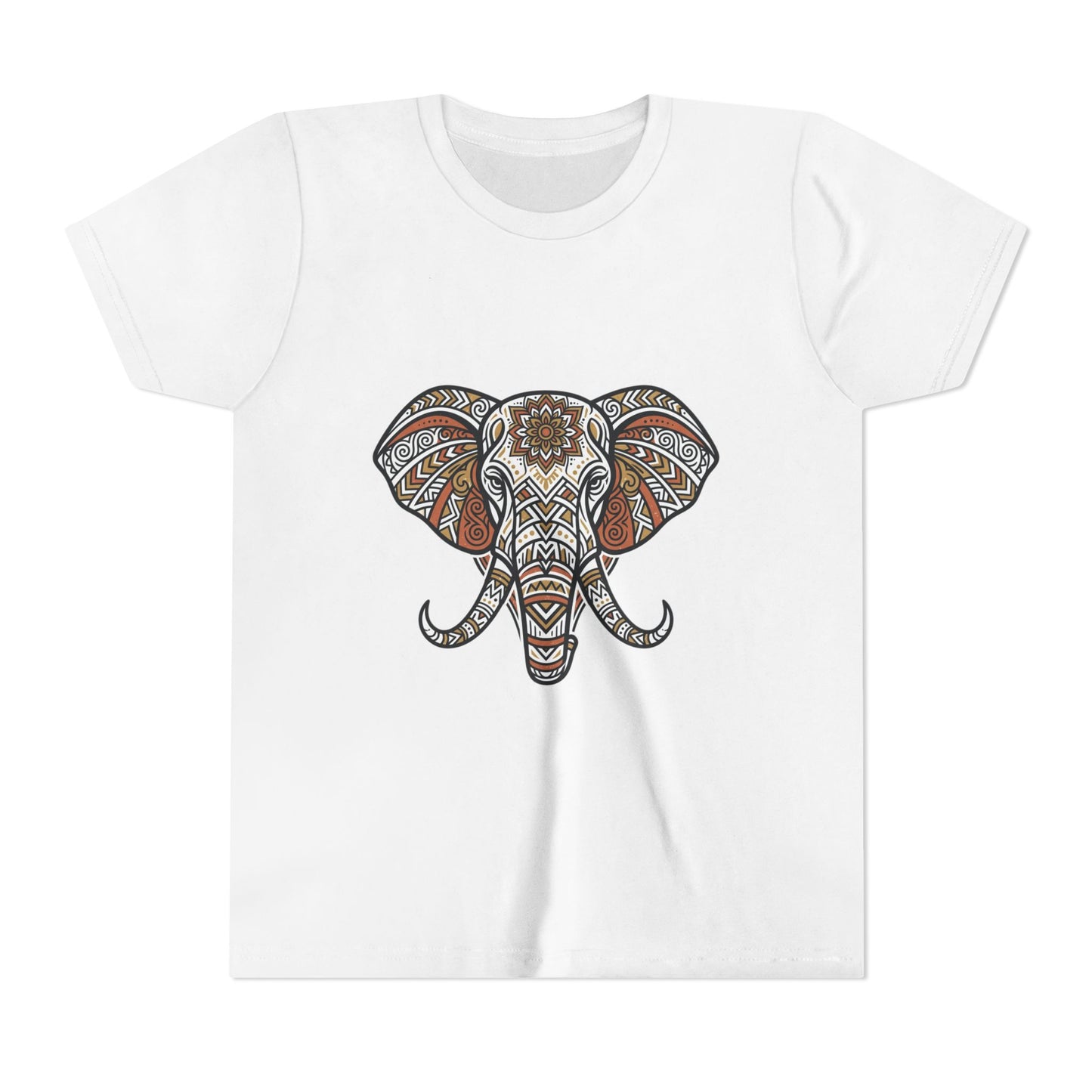 Youth Tee — Boho Tribal Elephant Graphic Tee