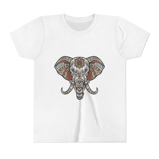 Youth Tee — Boho Tribal Elephant Graphic Tee