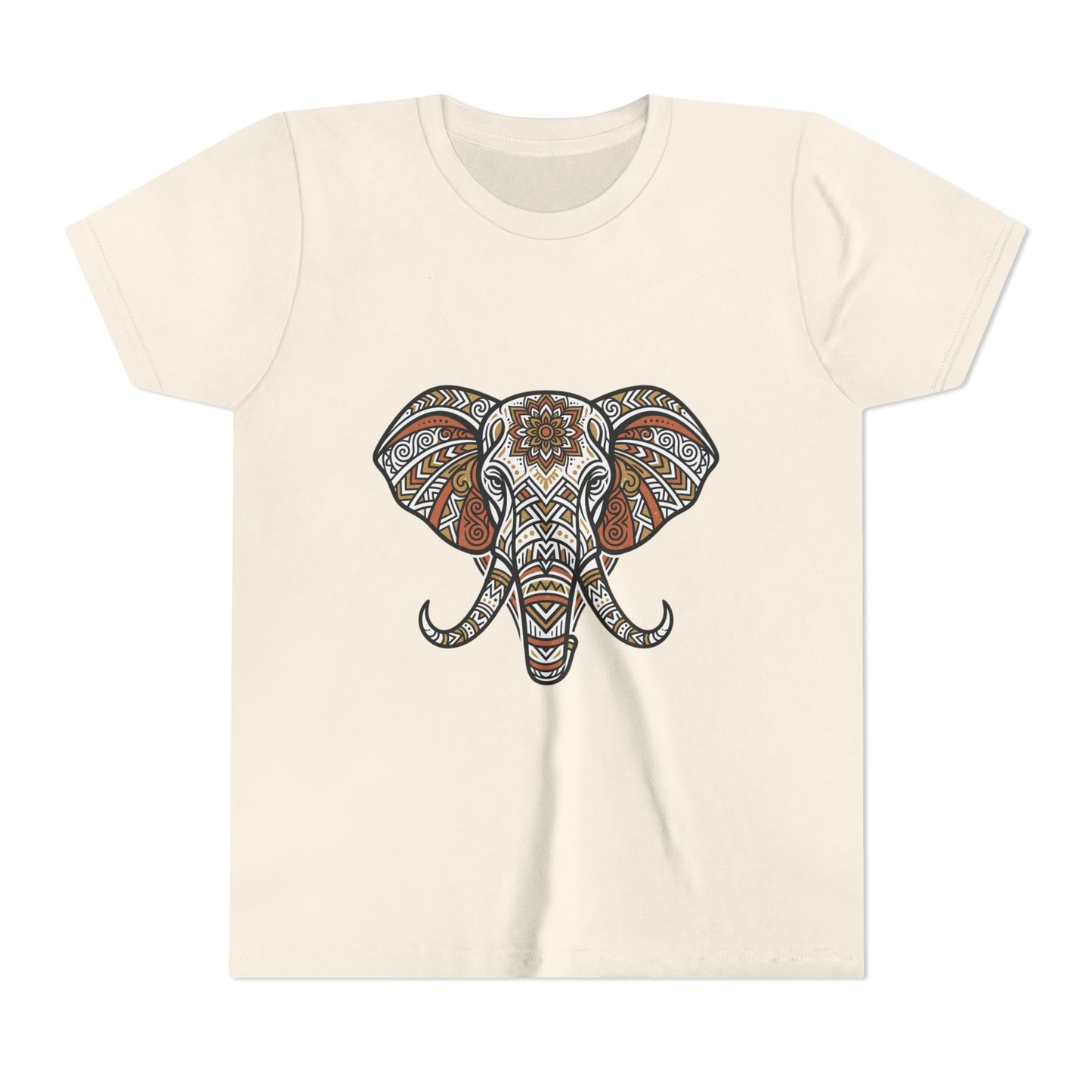 Youth Tee — Boho Tribal Elephant Graphic Tee