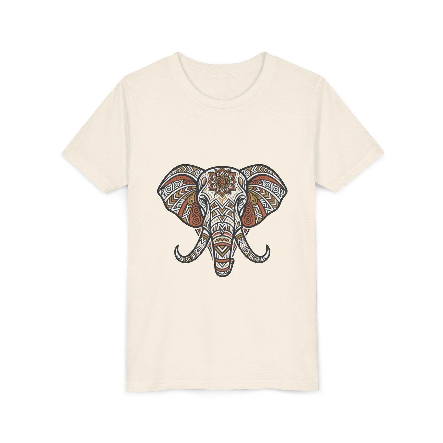 Youth Tee — Boho Tribal Elephant Graphic Tee