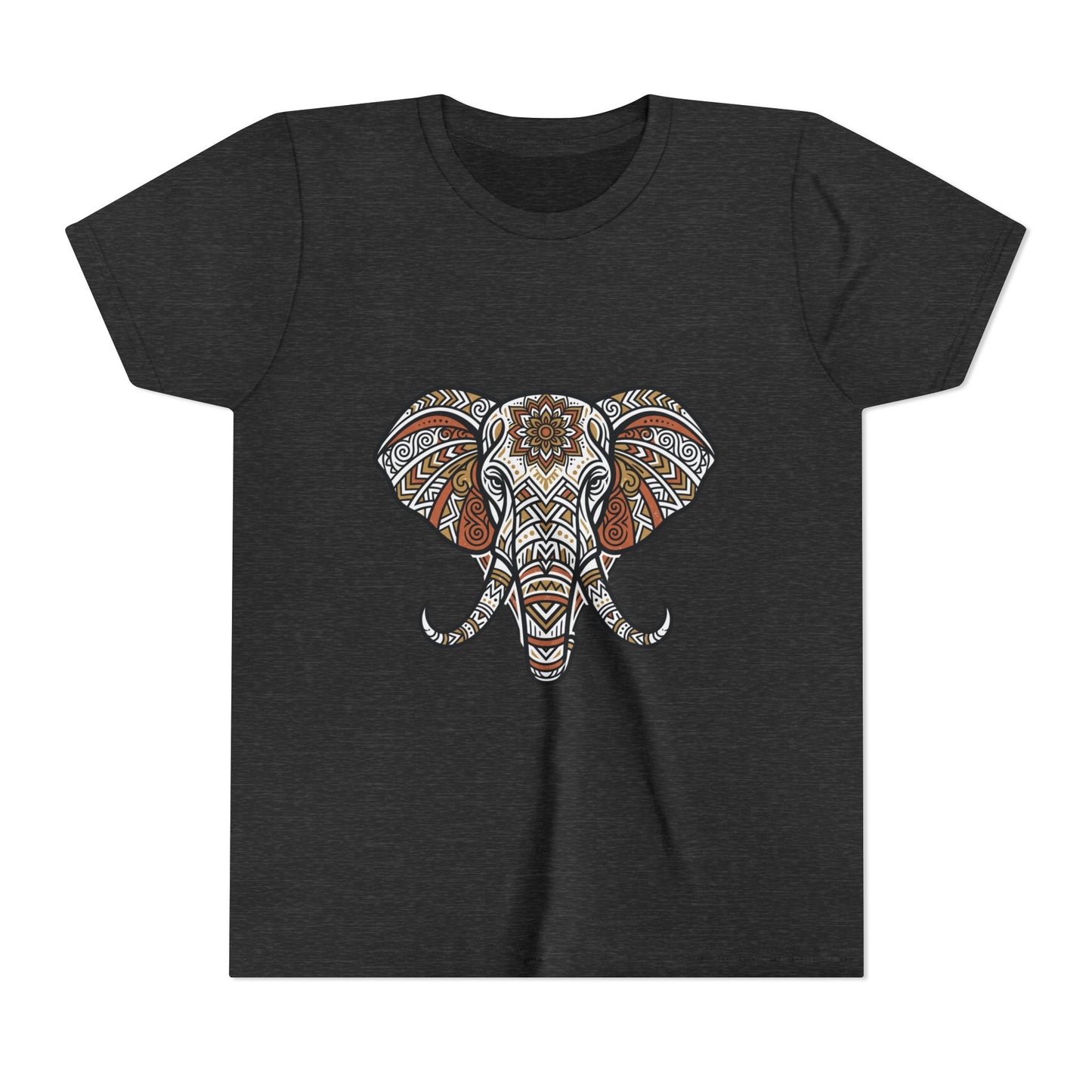 Youth Tee — Boho Tribal Elephant Graphic Tee