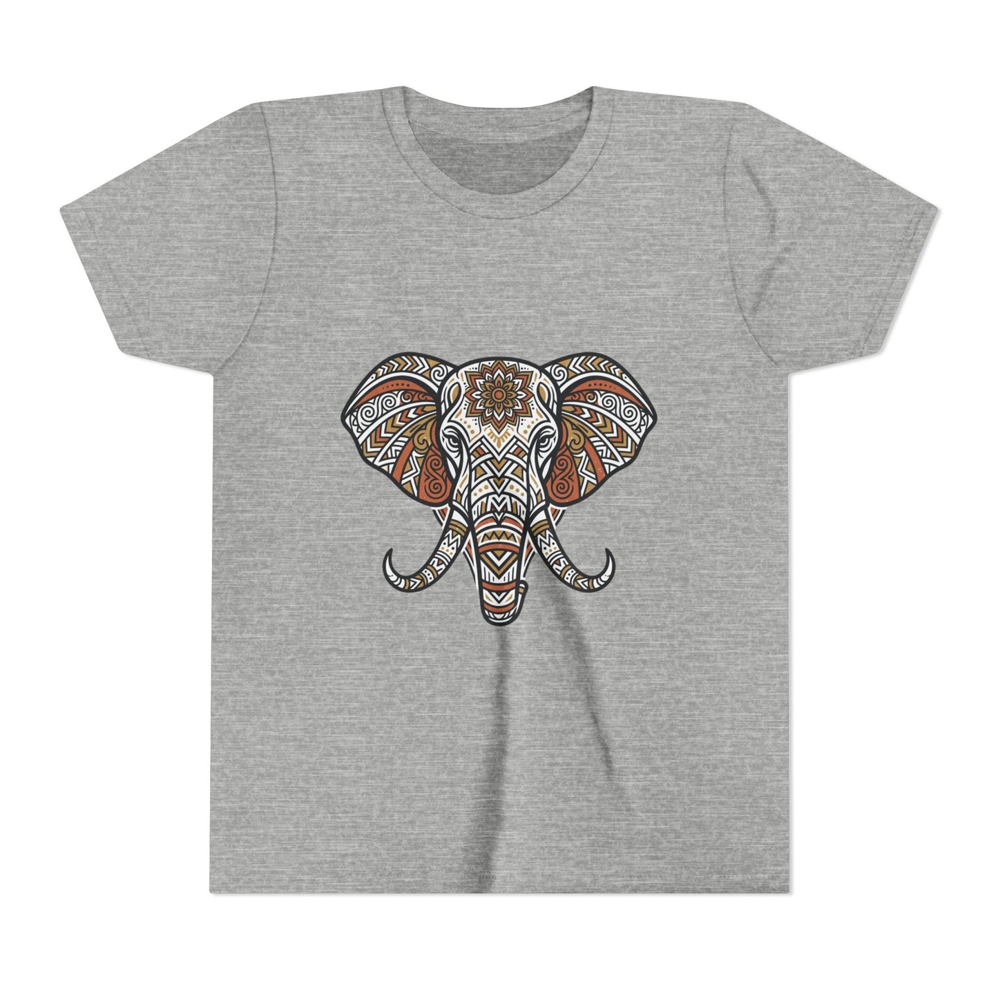 Youth Tee — Boho Tribal Elephant Graphic Tee