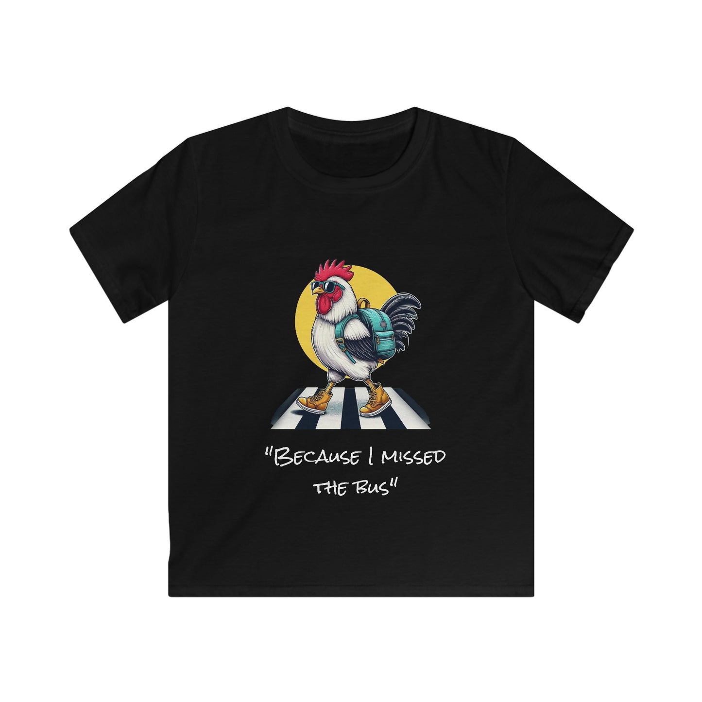 Why did the chicken cross the road? Kids Softstyle Tee