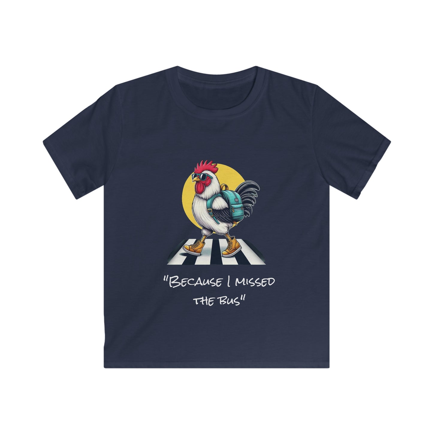 Why did the chicken cross the road? Kids Softstyle Tee