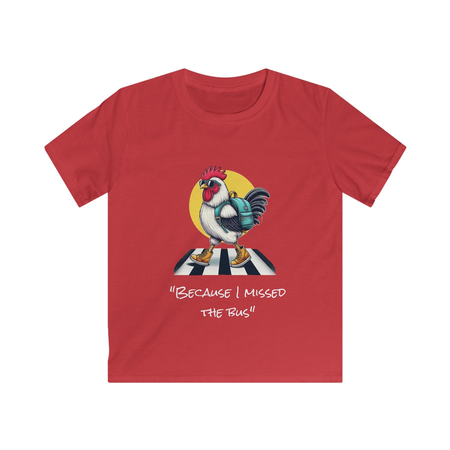 Why did the chicken cross the road? Kids Softstyle Tee