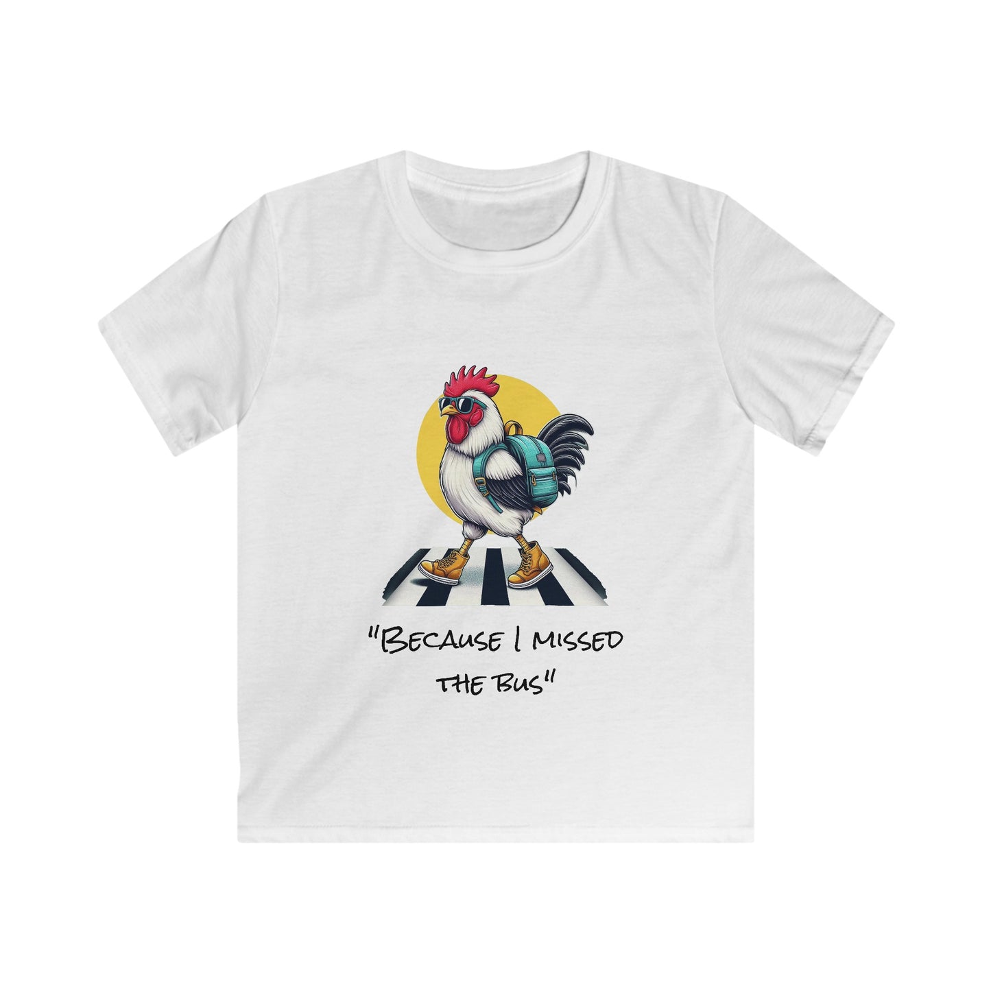 Why did the chicken cross the road? Kids Softstyle Tee