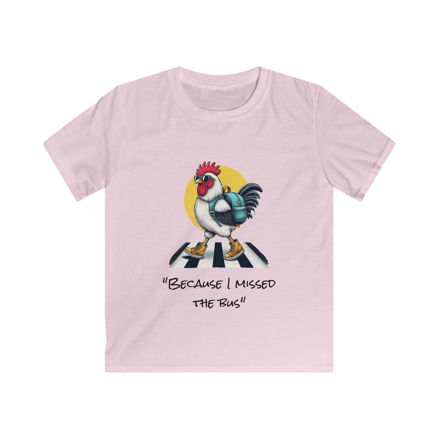 Why did the chicken cross the road? Kids Softstyle Tee